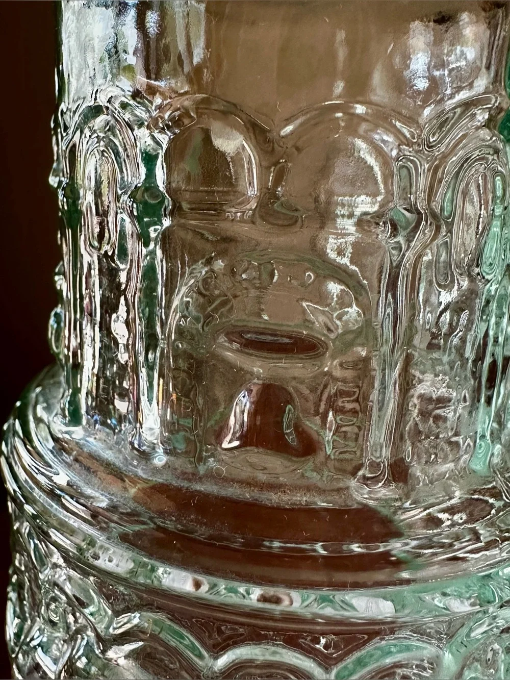 Vintage Green Glass bottle Leaning Tower of Pisa. Made in Italy. Cork included.